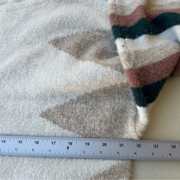 Madewell Stripe-Sleeve Pullover Sweater Stretch Wool Blend Women’s Size Medium - Picture 5 of 8